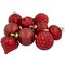 Northlight Shiny and Textured Glass Ball and Onion Christmas Ornaments - 3" (80mm) -Red - 9ct